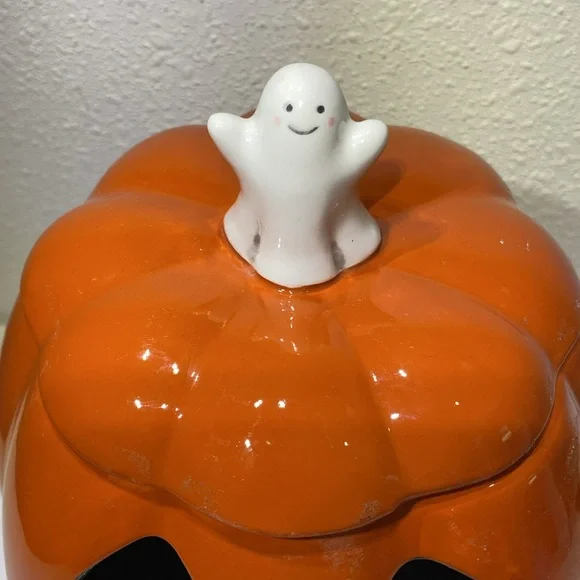 NWT Celebrate Together™ Halloween Ceramic Jack-'O'-Lantern Candy Bowl Home Decor - Picture 8 of 11